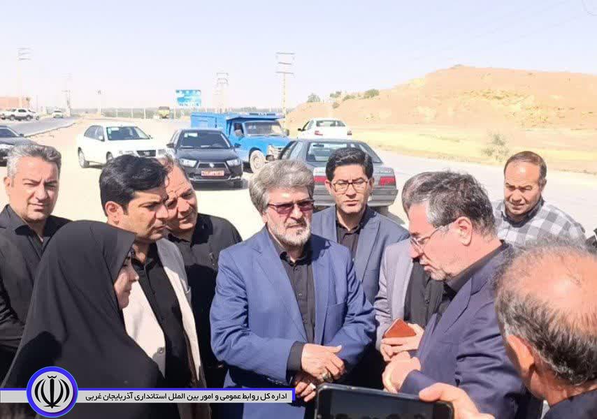 استاندار آذربایجان غربی از پروژه تعریض محور میاندوآب- باروق -شاهیندژ و ورودی شهرستان باروق بازدید کرد