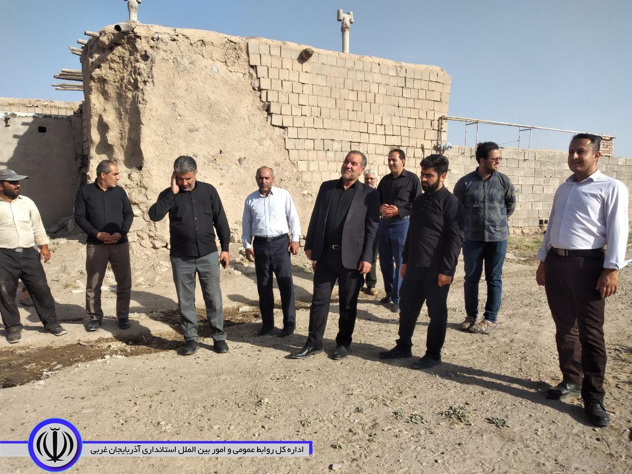 بازدید مهندس حسینی از روستای باش بلاغ شهرستان باروق
