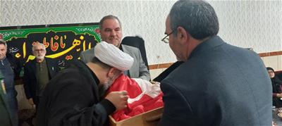 استقبال از پرچم گنبد مطهر حضرت سید الشهداء علیه السلام